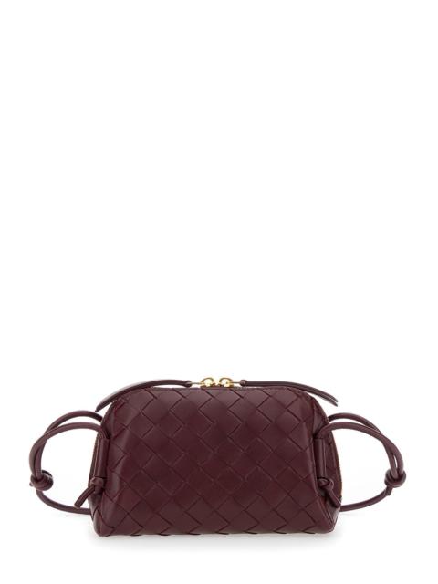 Bottega Veneta Bottega Veneta Women 'Concert' Bordeaux Crossbody Bag With Intreccio Motif In Leather Woman