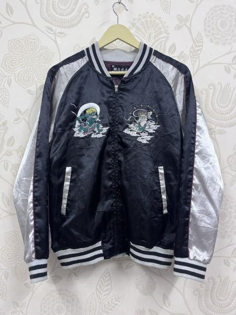 Other Designers Japanese Brand × Vintage - Vintage Satin Sukajan Japan God Embroidery Jacket