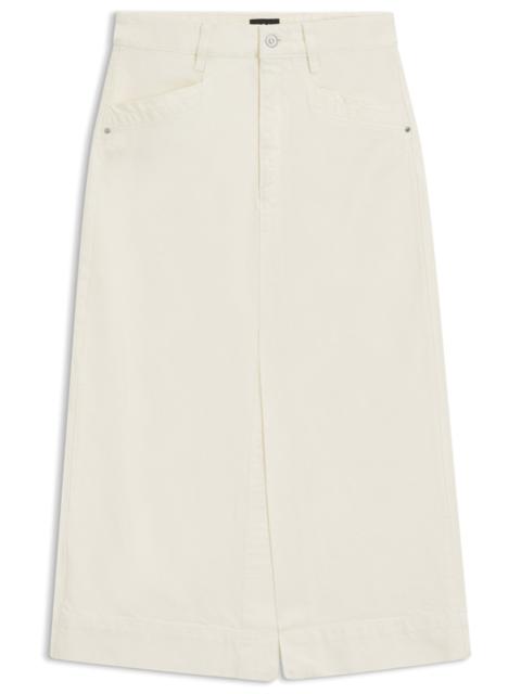BOSS MIDI-LENGTH SKIRT IN OFF-WHITE RIGID DENIM