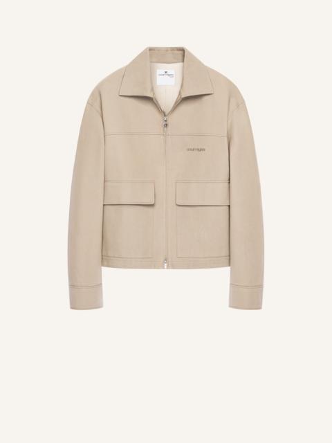 courrèges 2-POCKET ZIPPED COTTON JACKET