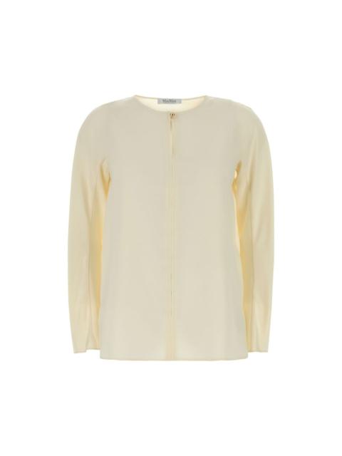 Max Mara MAX MARA Ivory Stretch Silk Mitico Blouse New & Authentic (W