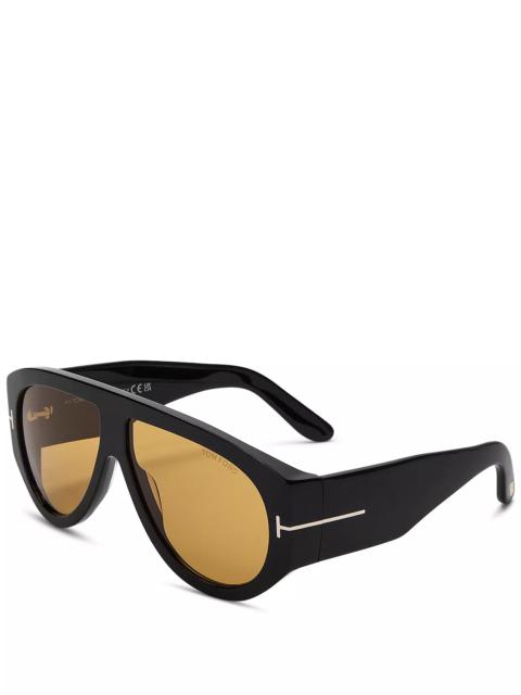 TOM FORD Bronson Pilot Sunglasses, 60mm
