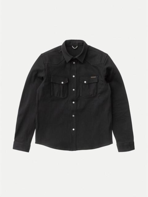 Nudie Jeans Jonas Dry Black Selvage Denim Shirt