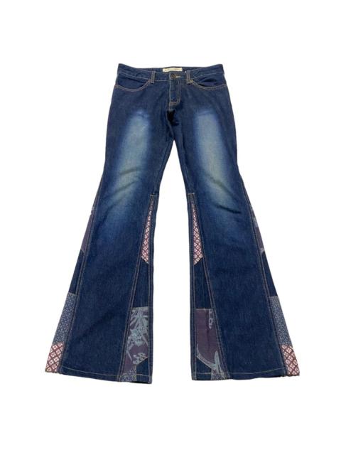 Hysteric Glamour SCANDAL COWBOY Denim Super Flare Patchwork Jeans