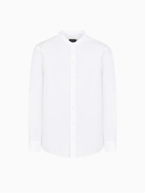 GIORGIO ARMANI Plain-knit stretch cotton Icon shirt