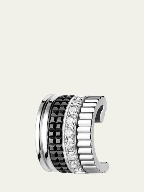 Boucheron White Gold Quatre Diamond Black Edition Ear Clip, Single