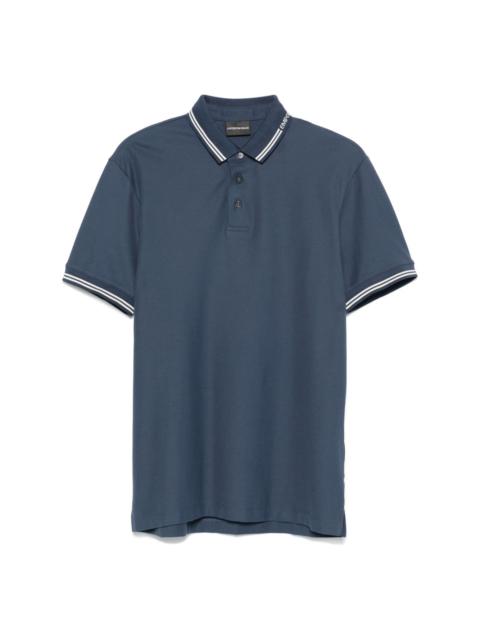 placed logo polo shirt