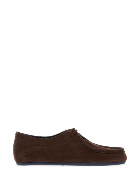 Jil Sander Jil Sander Women Brown Suede Hood Lace-Up Shoes