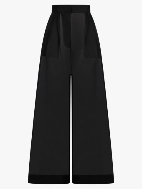 A.W.A.K.E. MODE SHEER WIDE LEG EXTRA LONG PANT | BLACK