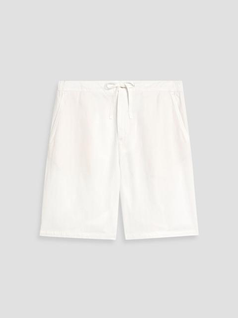 FRESCOBOL CARIOCA Striped Lyocell, linen and cotton-blend shorts