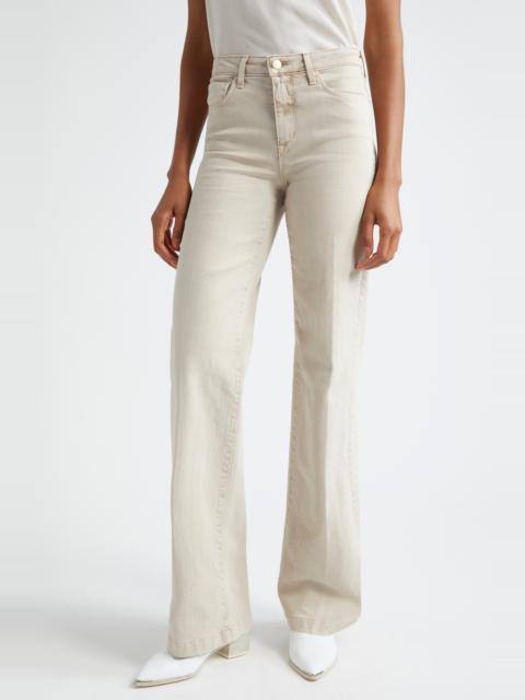 L'AGENCE L'AGENCE Scottie Wide Leg Jeans in Biscuit at Nordstrom
