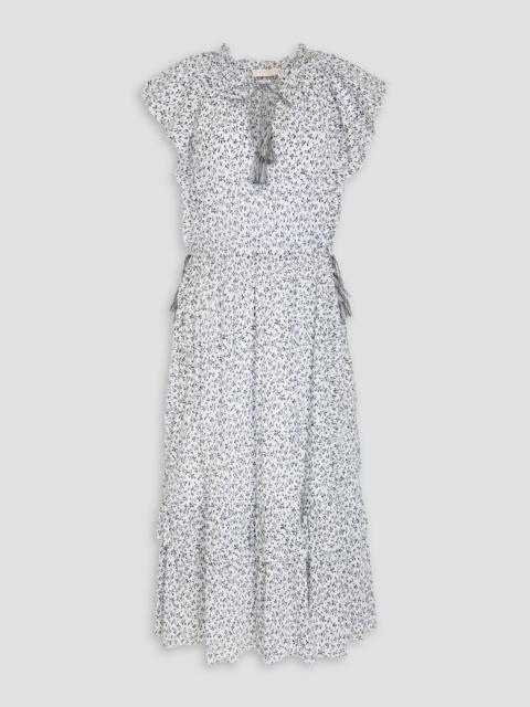 ULLA JOHNSON Anja ruffled floral-print cotton-crepon midi dress