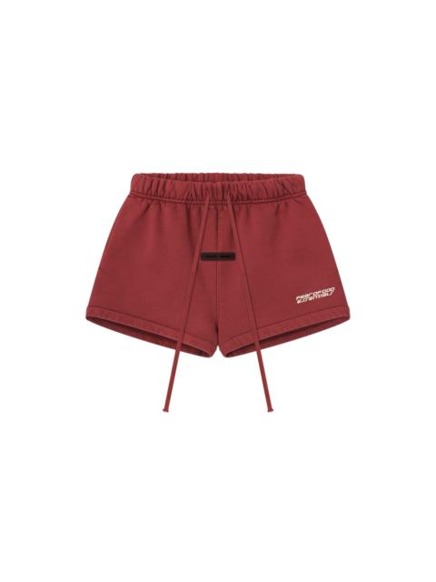 ESSENTIALS WOMENS RUNNING SHORT (CRIMSON)