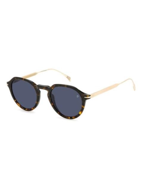 Other Designers David Beckham - David Beckham Blue Oval Men's Sunglasses DB 1098/S 02IK/KU 49