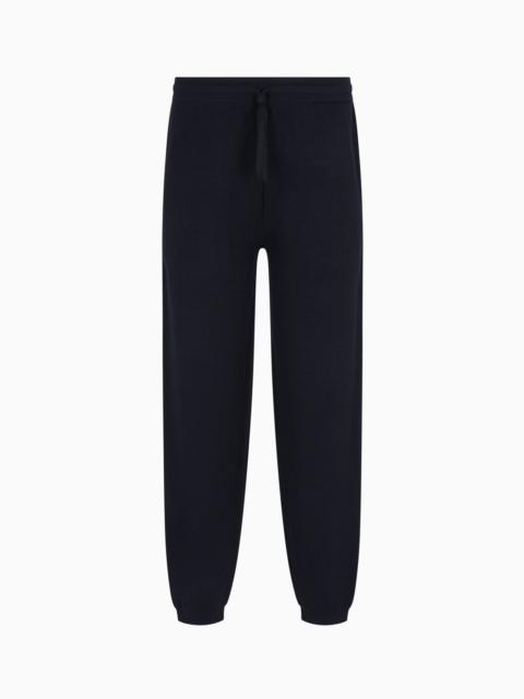 EMPORIO ARMANI TRAVEL ESSENTIALS MILANO-STITCH FABRIC JOGGERS