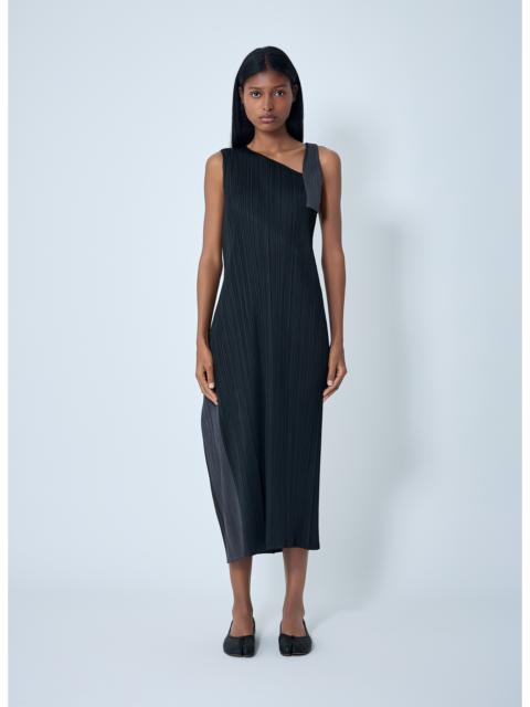 Pleats Please Issey Miyake Pleats Please Issey Miyake Women Contrast Panel Pleated Midi Dress