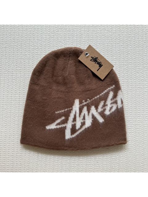 Stüssy Stussy Brushed Out Stock Skull Cap Beanie Hat / Brown