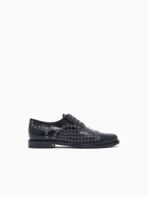 EMPORIO ARMANI LEATHER BROGUES WITH STUDS