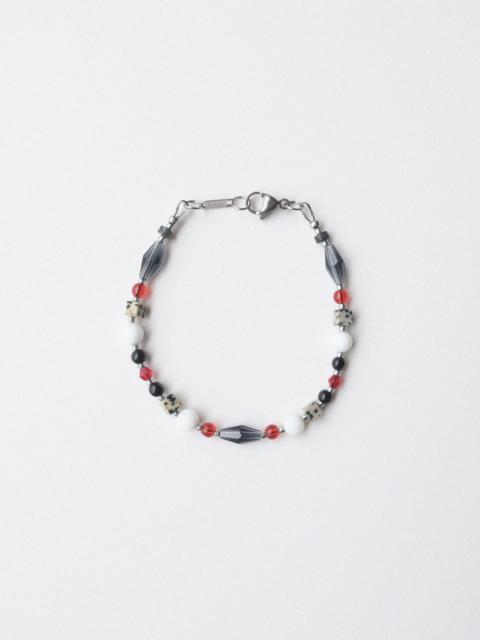 Other Designers Handmade Chicago Bulls Natural Stones Glass Beads Bracelet