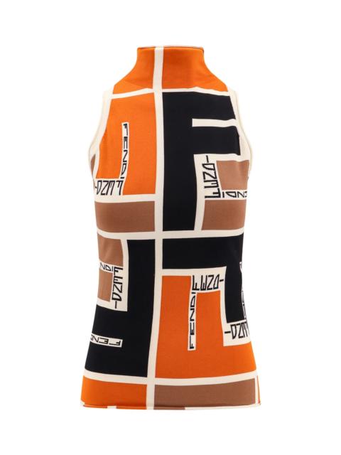 FENDI Fitted Top With Ff Puzzle Motif