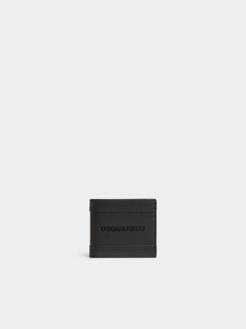 DSQUARED2 DEEP BLACK LEATHER WALLET