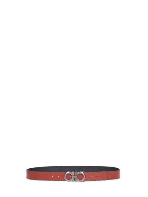 FERRAGAMO Ferragamo Men Two-Tone Gancini Reversible Belt