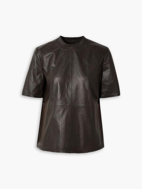 AMIRI Paneled leather T-shirt