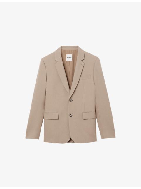 Sandro Notch-Lapel Stretch-Wool Jacket