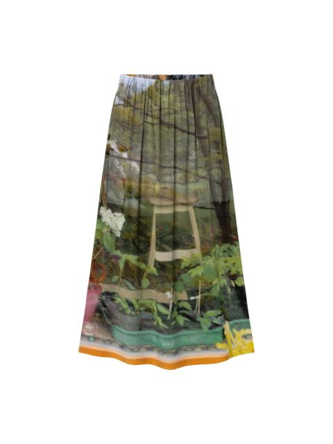 ANNTIAN SKIRT - PRINT T-REFLECTIONS-SILK