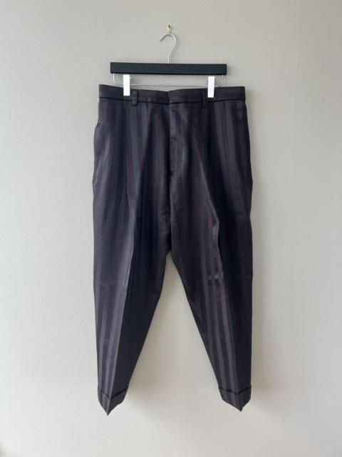 Haider Ackermann AW15 Striped Cuffed Wool Trousers
