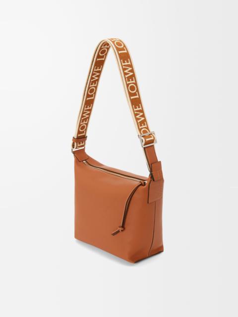 Loewe Small Cubi Crossbody bag in supple smooth calfskin and jacquard