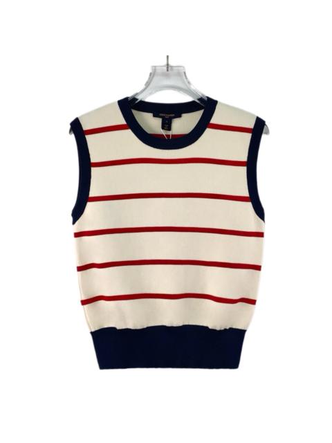 Louis Vuitton Louis Vuitton Color-Blocked Striped Wool Crew Neck Sleeveless Knit Vest