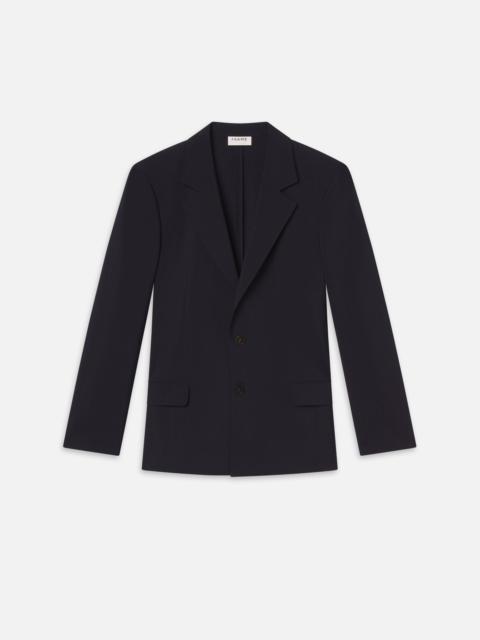 FRAME Unlined Wool Blazer in Dark Navy
