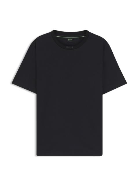 BOSS COTTON JERSEY T-SHIRT WITH STRIPED LOGO GRAPHIC
