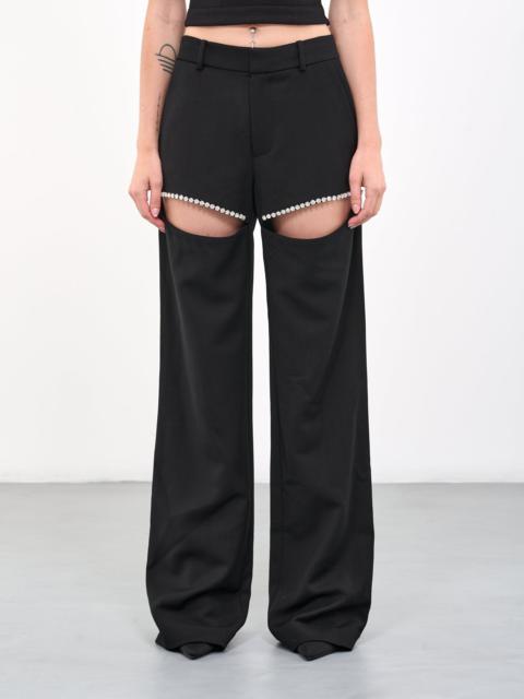 AREA Crystal Slit Trousers