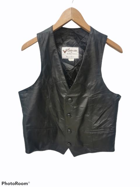 Other Designers Genuine Leather - Vintage Leather Vest Made in USA