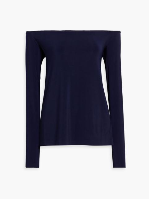 NORMA KAMALI Off-the-shoulder stretch-jersey top