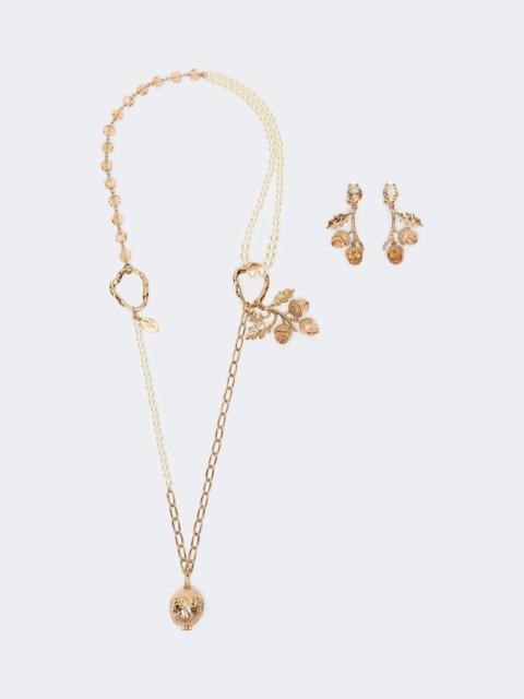 WEEKEND Max Mara Set with charms and crystals - GOLD