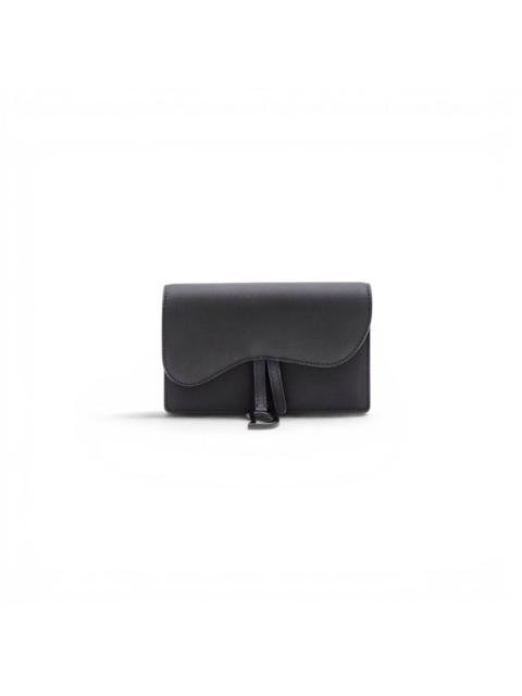 Dior Saddle Belt Bag Fanny Pack Unisex Ultra Matte Black Leather