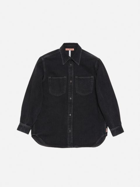 Acne Studios Denim button-up shirt - Relaxed fit - Black
