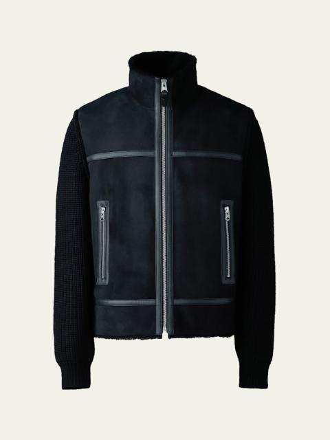 MACKAGE Men's Jonathan Mixed-Media Shearling Jacket