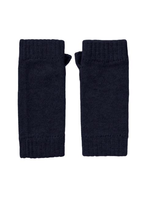 Johnstons of Elgin Navy Cashmere Wrist Warmers