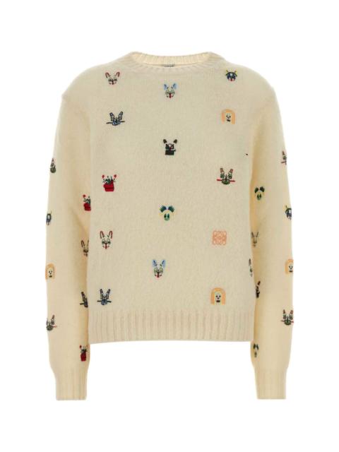 Loewe Cream Wool Blend Sweater