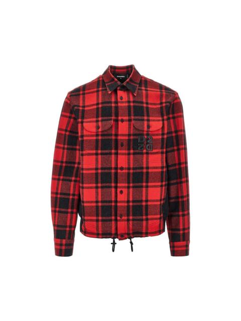 DSQUARED2 Dsquared2 Men Nylon And Flannel Hybrid Overshirt