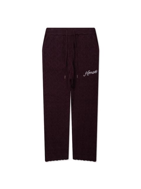 HONOR THE GIFT CABLE KNIT PANT - BERRY
