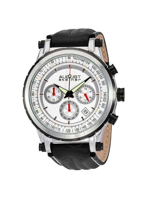 Other Designers August Steiner Chronograph Silver Dial Men's Watch AS8085SS