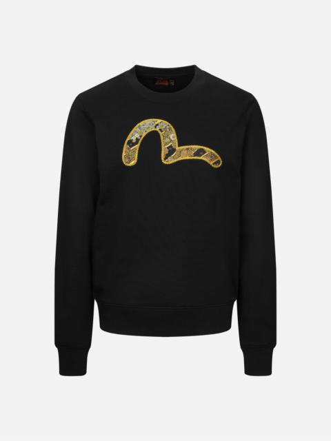 EVISU Seagull Brocade Appliqué and Logo Embroidery Regular Fit Sweatshirt