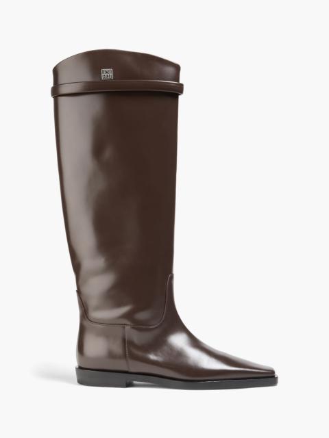 TOTEME Glossed-leather knee boots