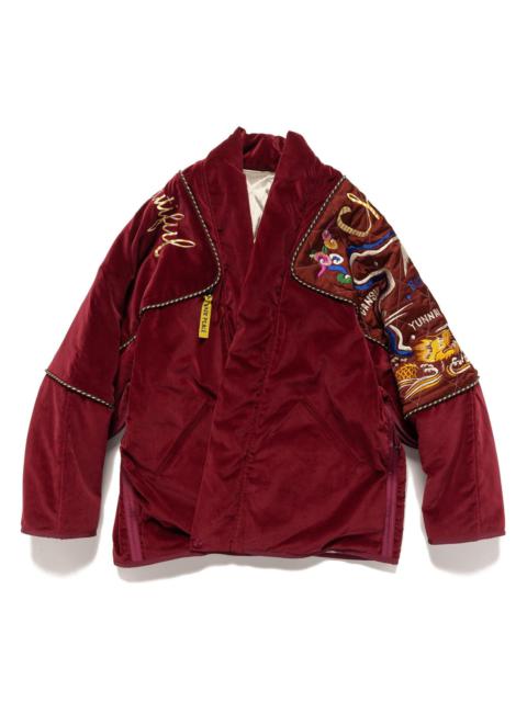 Kapital Velveteen KESA SHAM BOMBER JKT (Beautiful CHINA) Burgundy