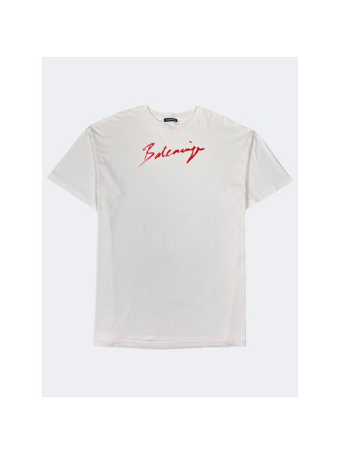 BALENCIAGA F/W 2019 Lipstick Logo Print T-Shirt
